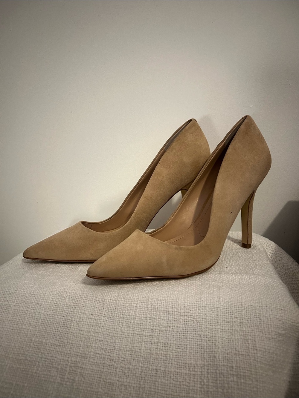 Charles By Charles David Suede Pointed-Toe Pumps in Taupe